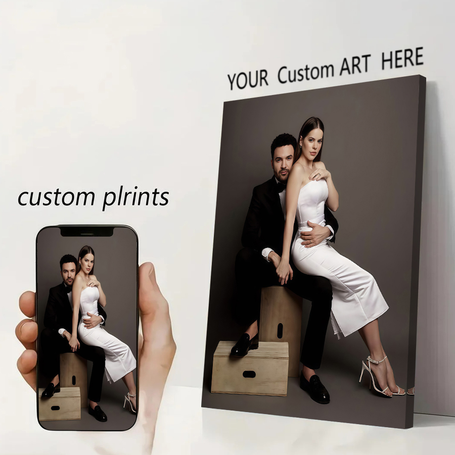 Home Decor Canvas - カスタムプリントキャンバスポスターアニメゲームポスターあなたの写真による絵画パーソナルギフトカスタマイズフィギュア動物ペット家の装飾
