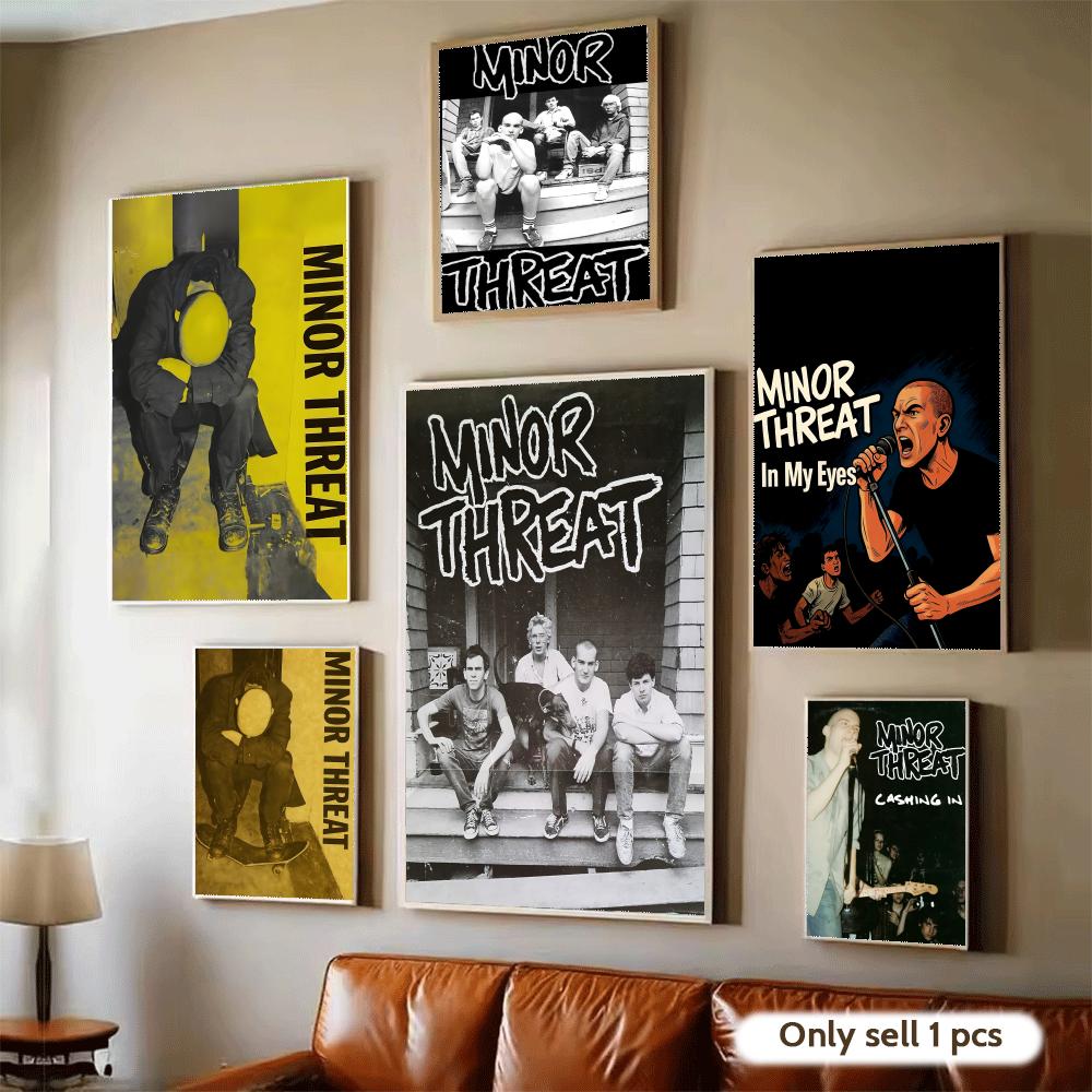 Home Decor Living Room Ideas - ロックバンド M-Minor Threat ポスター モダンな自己粘着アート ウォールデカール