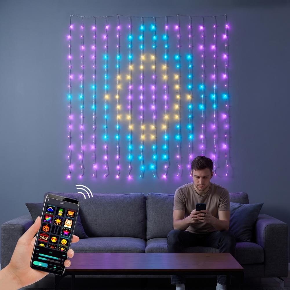 Fairy Lights Bedroom - 寝室用ムードライト、400個のLEDライトが連なったカーテンライト。リモコンとアプリで操作可能。USB電源、防水仕様。結婚式にも最適。