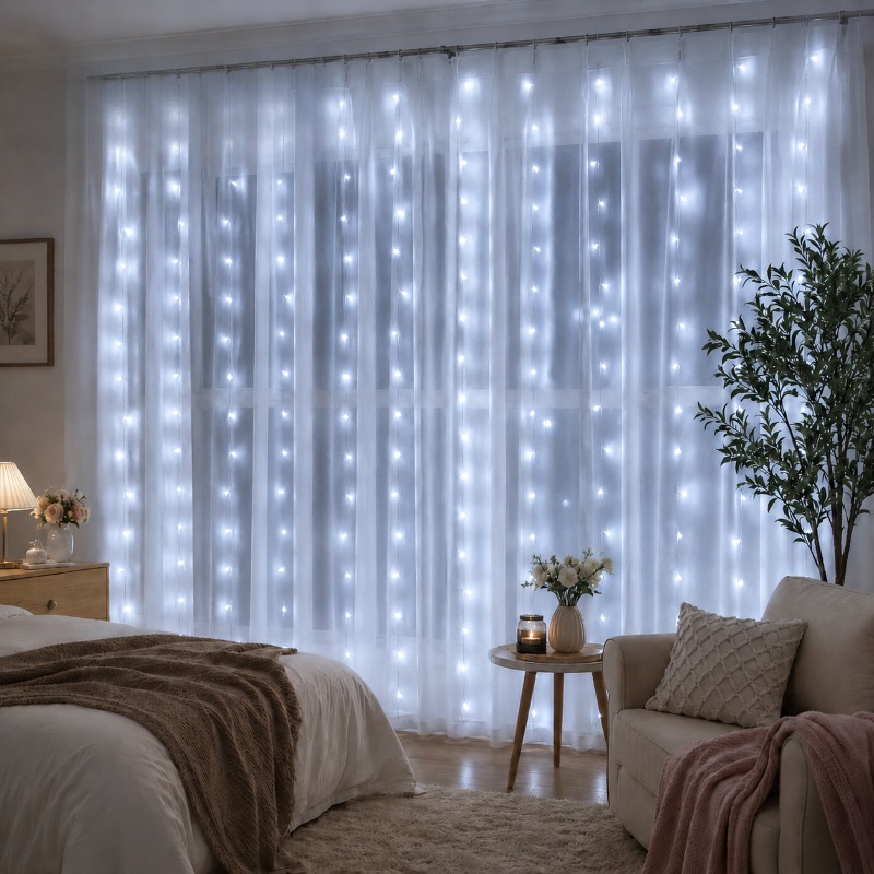 Fairy Lights Bedroom - 3/4/6m カーテンLEDストリングライトガーランド USBフェストゥーン リモコン付き フェアリーガーランドライト クリスマスデコレーション