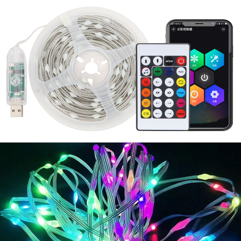 Fairy Lights Bedroom - Bluetooth付きインテリジェントLEDクリスマスライト,10m,妖精,アプリケーション付きリモコン,寝室,庭,パーティー,車の装飾