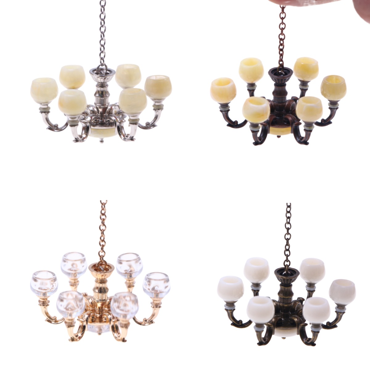 Fairy Lights Bedroom - 1 個ドールハウスミニチュアレトロ天井ランプシャンデリアモデルシミュレーション家具照明子供ギフトリビングルーム寝室シーン Acc
