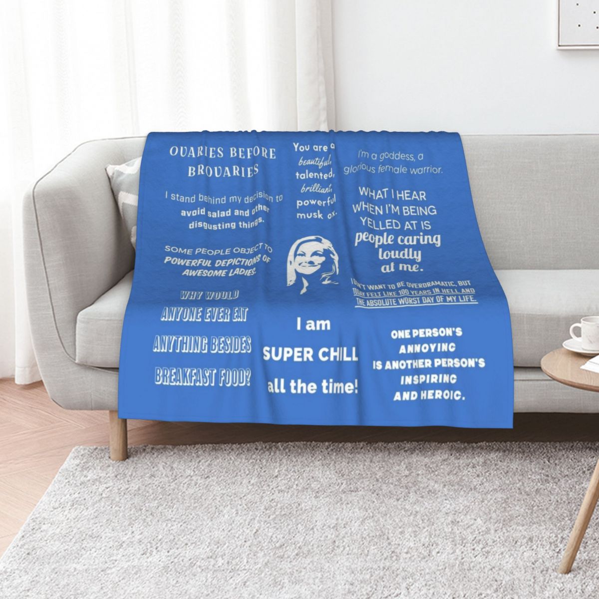 Home Decor Quotes Ideas - レスリー・ノープ - 言葉をあしらったブランケット、ベビー用、フランネル生地、ポーラーフリース、装飾用、ベッド用、バレンタインギフトのアイデア、ブランケット