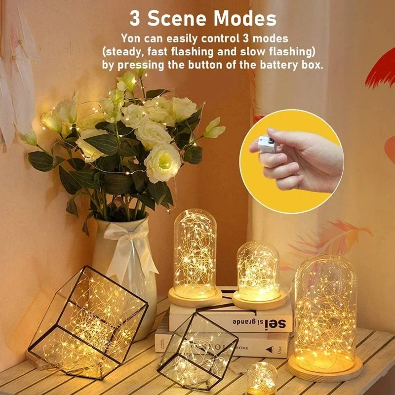 Fairy Lights Bedroom - 10個入り/100個入り フェアリーライト ストリングライト ボタン電池式ライト 家庭用装飾品 リビング