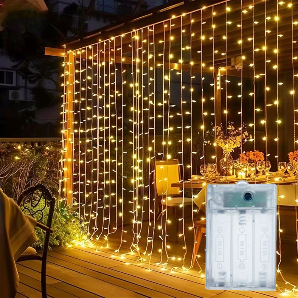 3/6m カーテンLEDストリングライト バッテリー式ガーラ - Fairy Lights Bedroom のレビューと価格