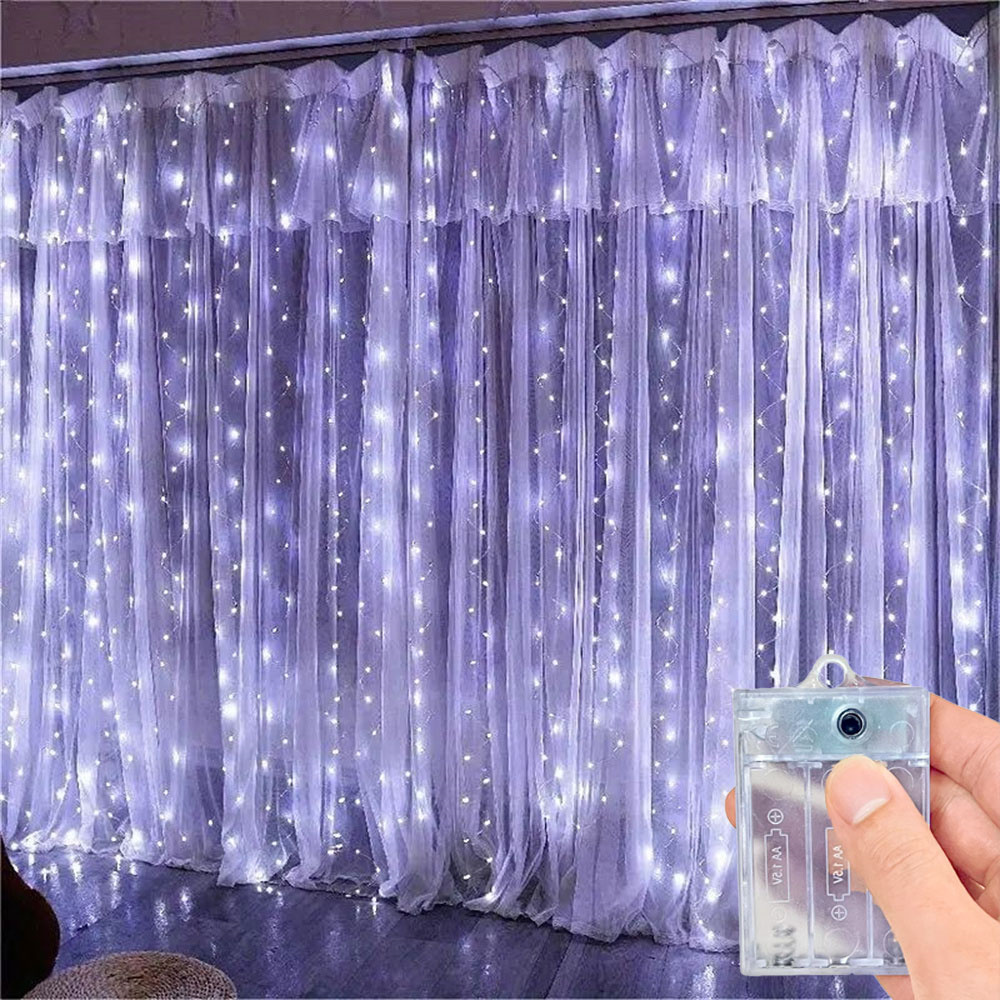 3/6m カーテンLEDストリングライト バッテリー式ガーラ - Fairy Lights Bedroom のレビューと価格