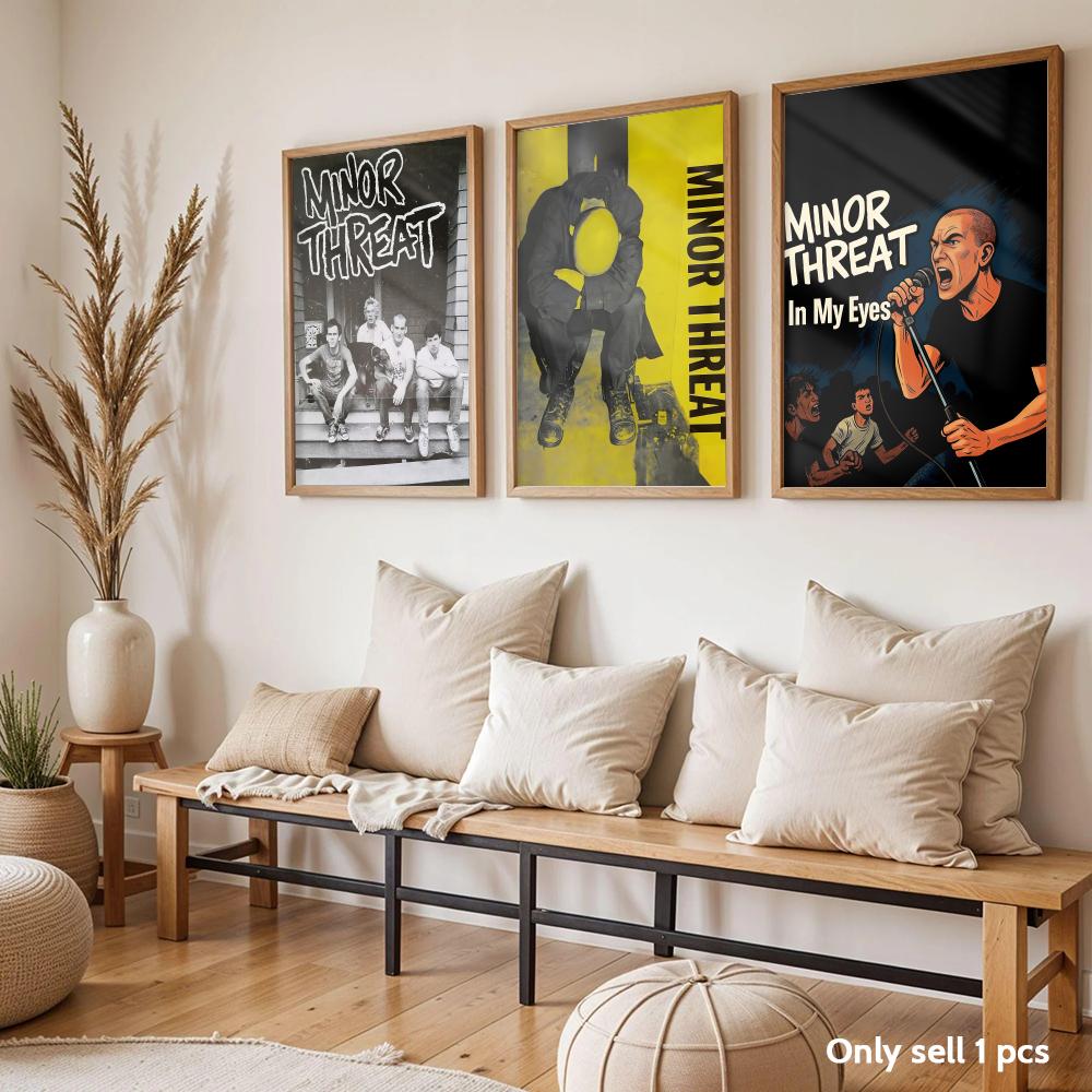 ロックバンド M-Minor Threat ポスター モダン - Home Decor Living Room Ideas のレビューと価格