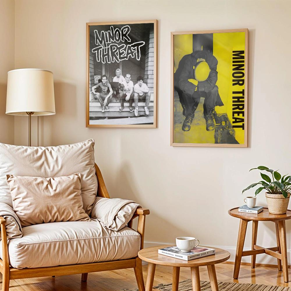 ロックバンド M-Minor Threat ポスター モダン - Home Decor Living Room Ideas のレビューと価格