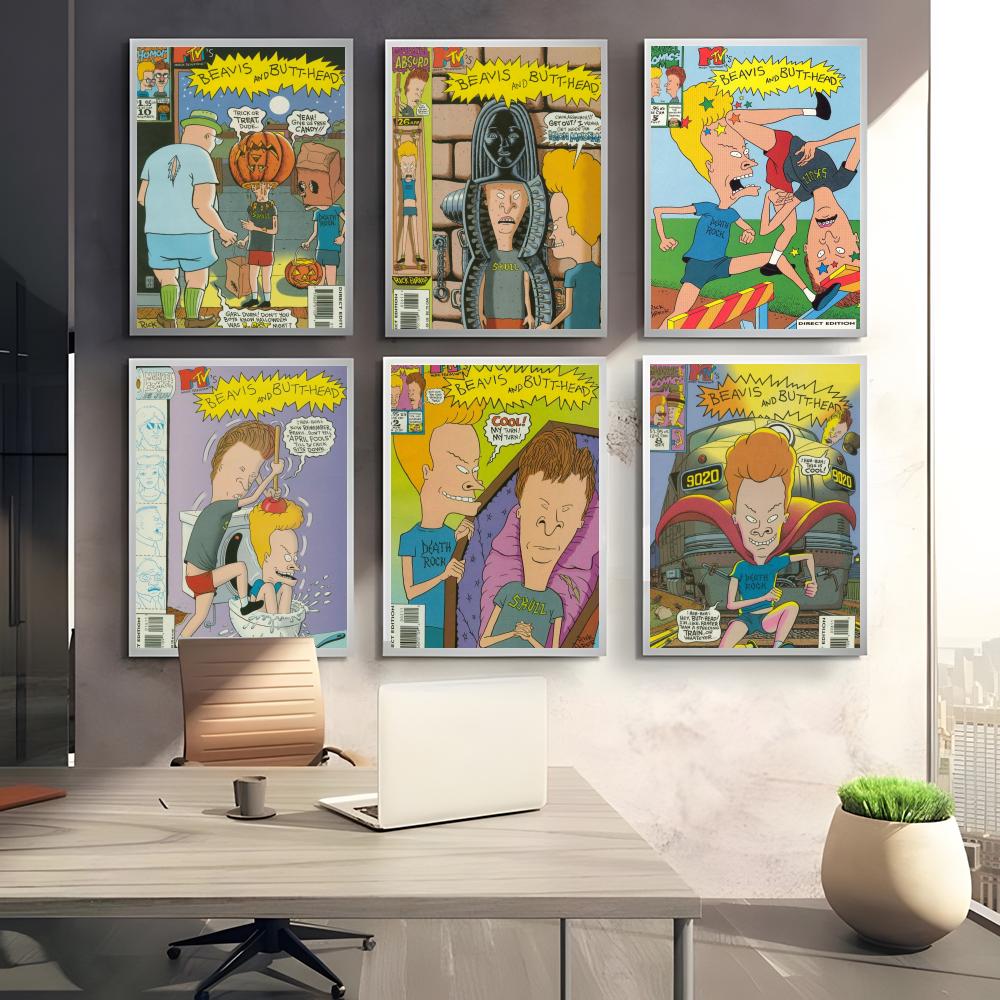 アニメ B-ビービスと B-バットヘッド ポスター HD ウ - Home Decor Living Room Ideas のレビューと価格