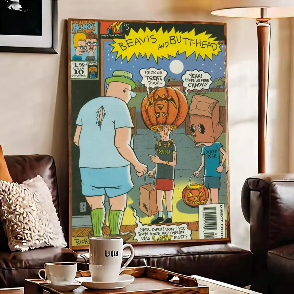 アニメ B-ビービスと B-バットヘッド ポスター HD ウ - Home Decor Living Room Ideas のレビューと価格