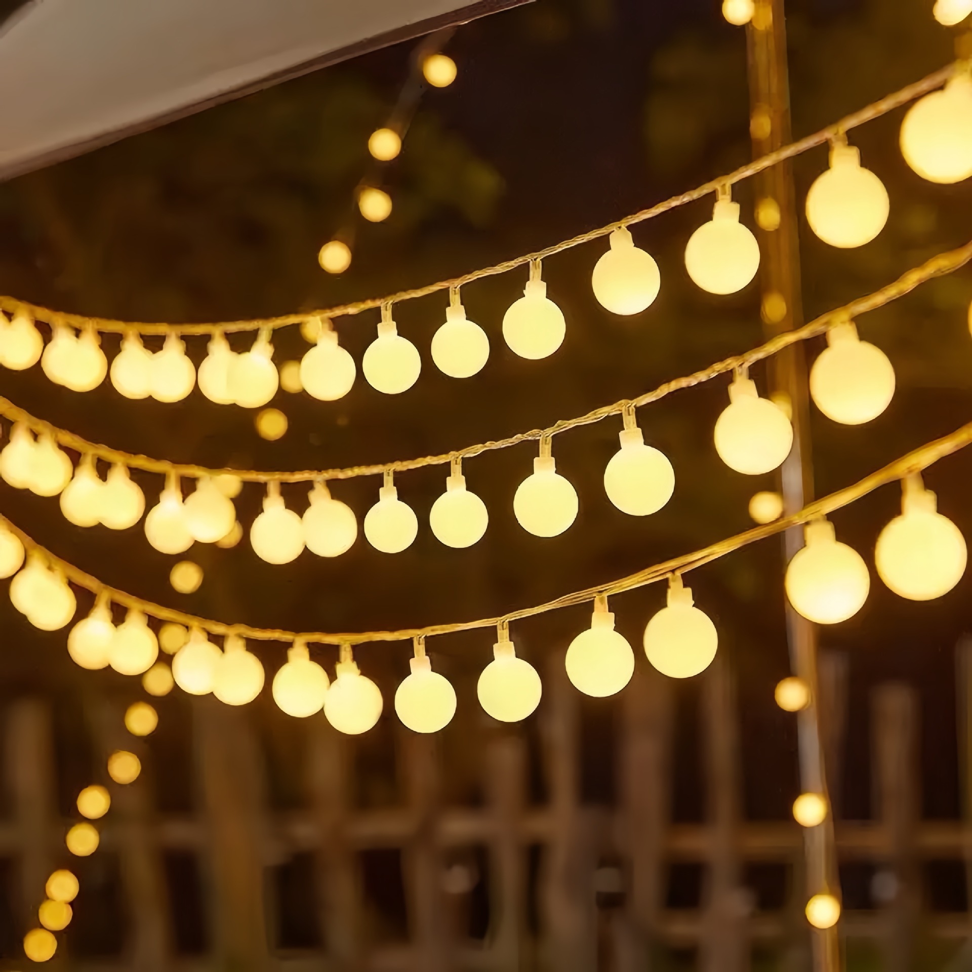 ホワイトバブルグローブストリングライト クリスマスフェアリー - Fairy Lights Bedroom のレビューと価格