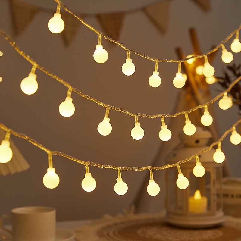 ホワイトバブルグローブストリングライト クリスマスフェアリー - Fairy Lights Bedroom のレビューと価格