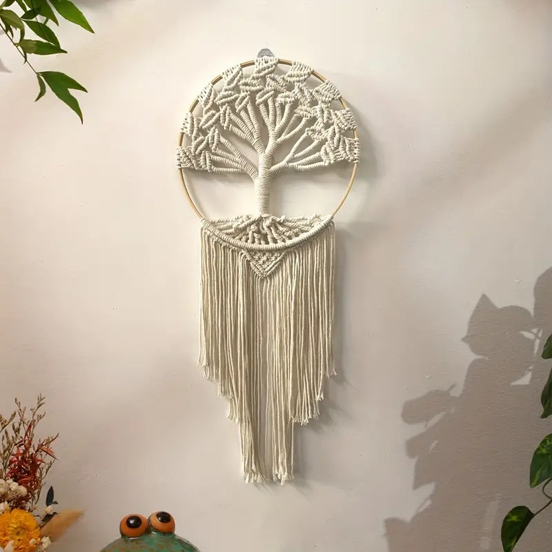 マクラメの壁掛け,手作り,織り,自由奔放に生きる,家の装飾, - Home Decor Tree のレビューと価格