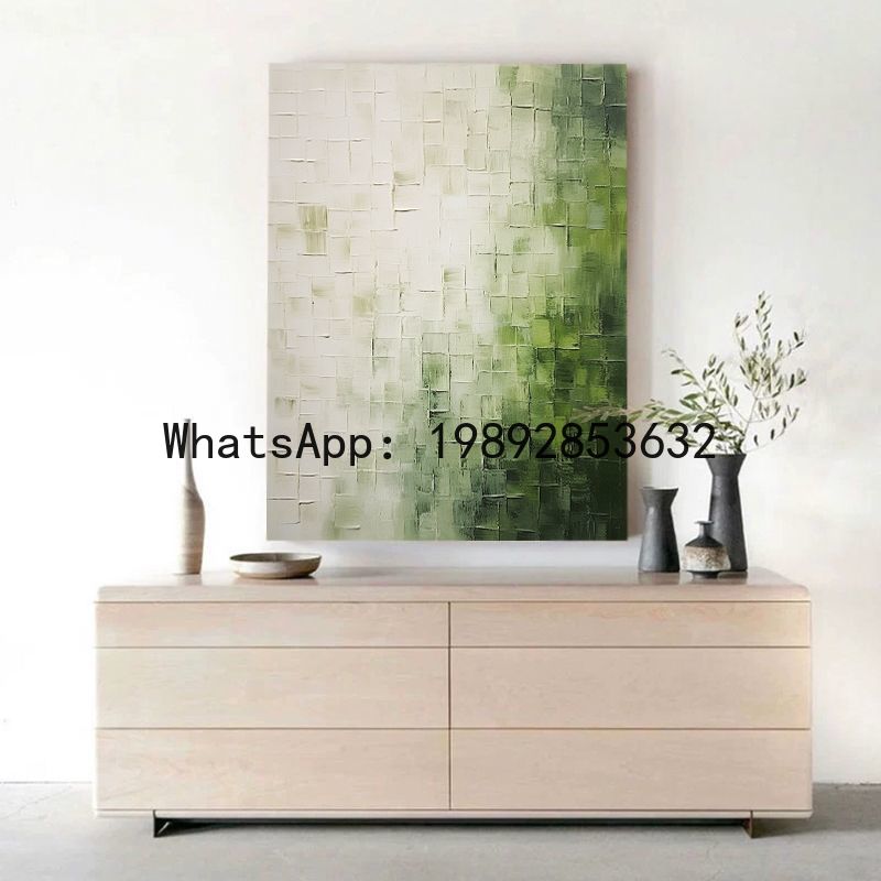 GH手描き油絵、シンプルな抽象テクスチャ壁掛けアート、侘び寂 - Abstract Oil Painting のレビューと価格