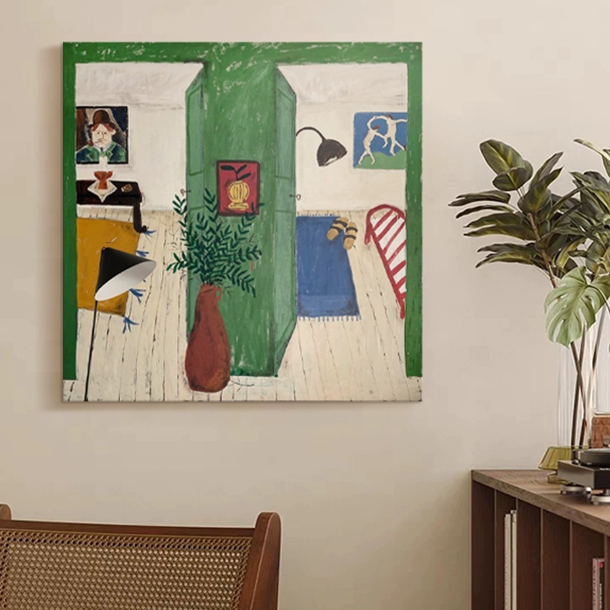 マティスニッチアート抽象油絵高級リビングルーム装飾額入り長方 - Abstract Oil Painting のレビューと価格