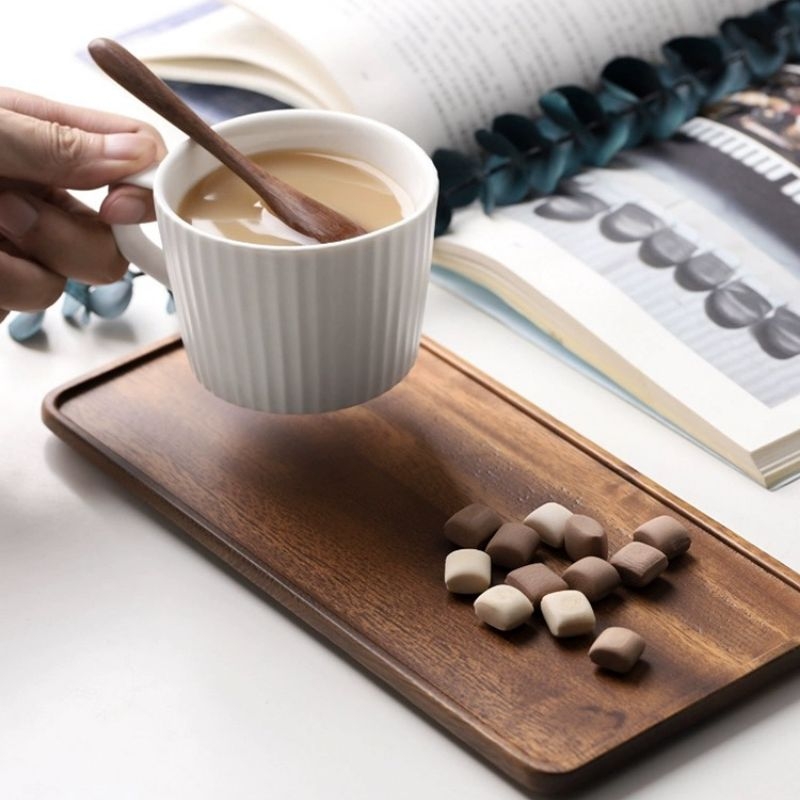 天然木製長方形サービングトレイ、食品、フルーツ、スナック、コ - Vanity Home Decor のレビューと価格