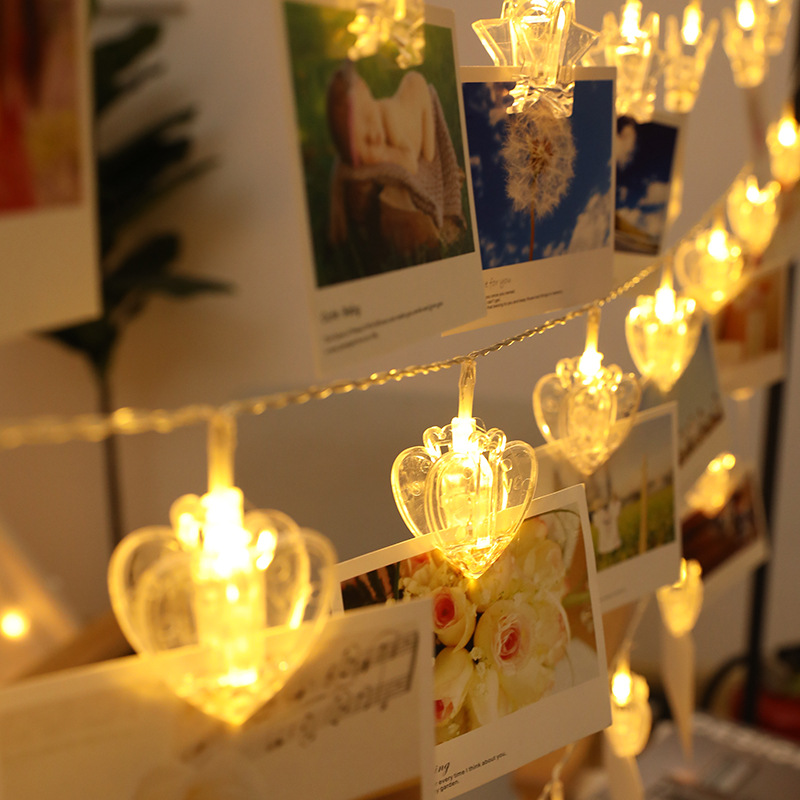 ハート型ストリングライト、温白色LEDスターフェアリーライト - Fairy Lights Bedroom のレビューと価格