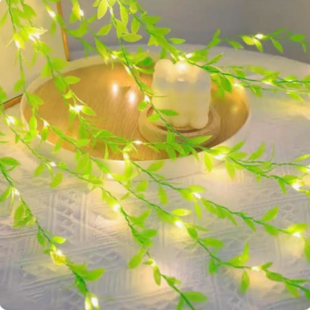 人工植物ガーランド 造花つるライト 寝室パーティー休日の装飾 - Fairy Lights Bedroom のレビューと価格