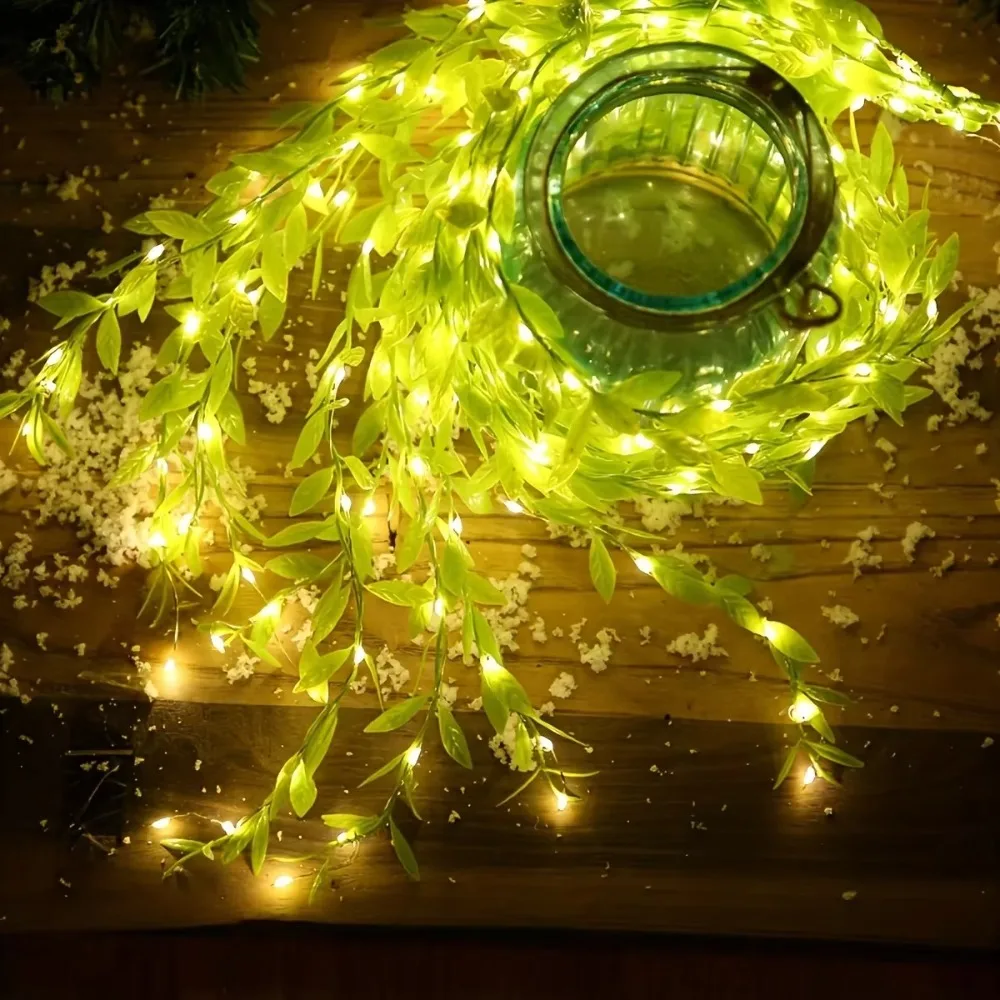 人工植物ガーランド 造花つるライト 寝室パーティー休日の装飾 - Fairy Lights Bedroom のレビューと価格