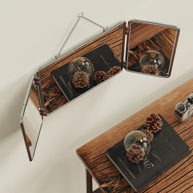 インスタ風 スクエア 三つ折り 壁掛けミラー 金属 ステンレ - Vanity Home Decor のレビューと価格