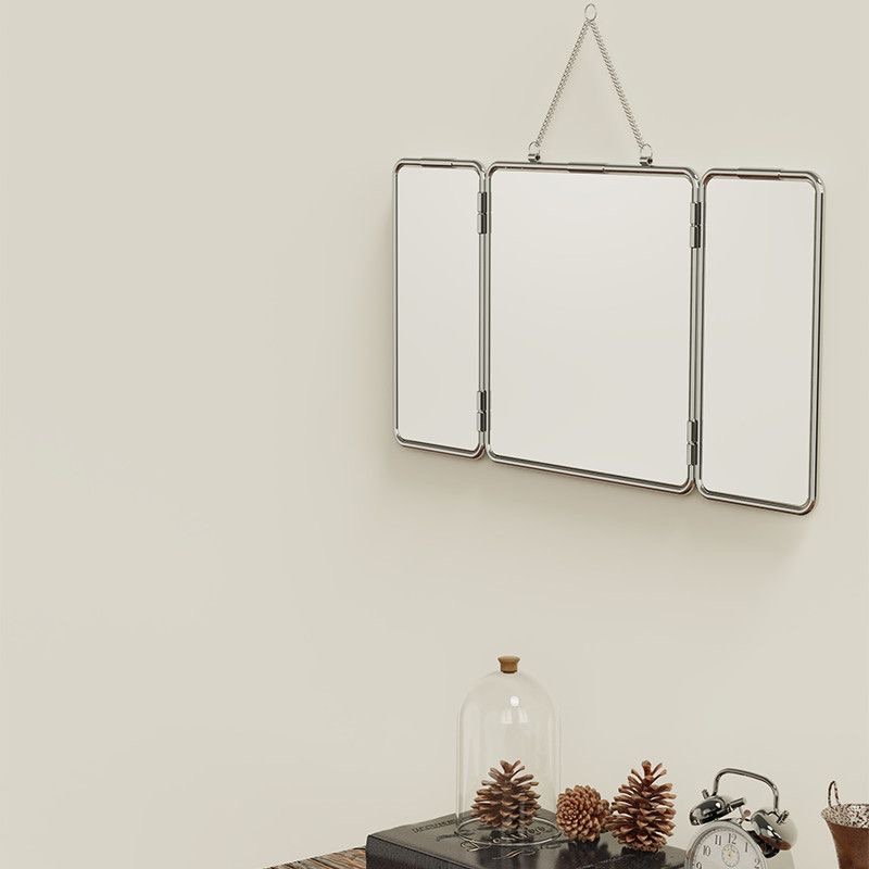 インスタ風 スクエア 三つ折り 壁掛けミラー 金属 ステンレ - Vanity Home Decor のレビューと価格