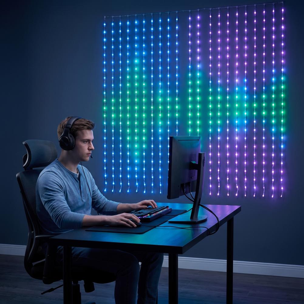 寝室用ムードライト、400個のLEDライトが連なったカーテン - Fairy Lights Bedroom のレビューと価格