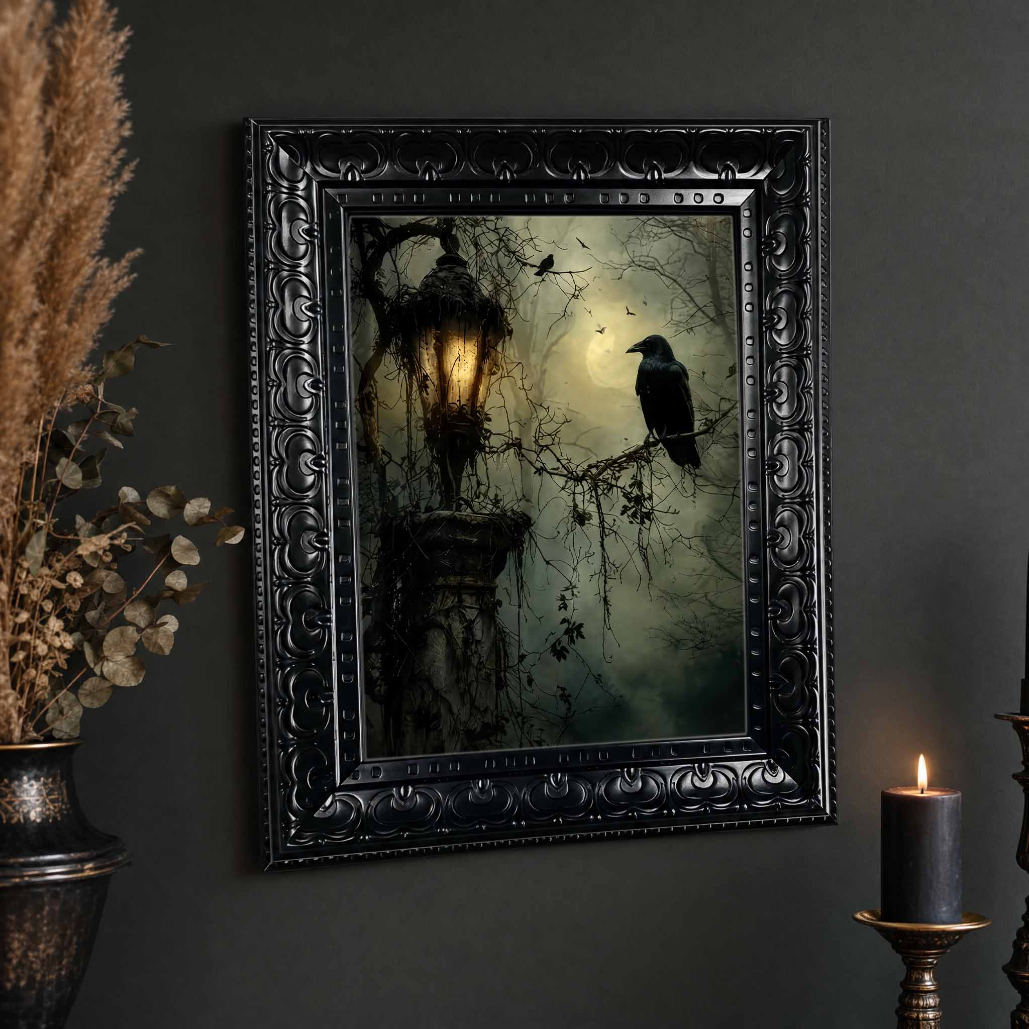 ハロウィンウォールアート、フレーム付きキャンバスウォールアー - Abstract Oil Painting のレビューと価格