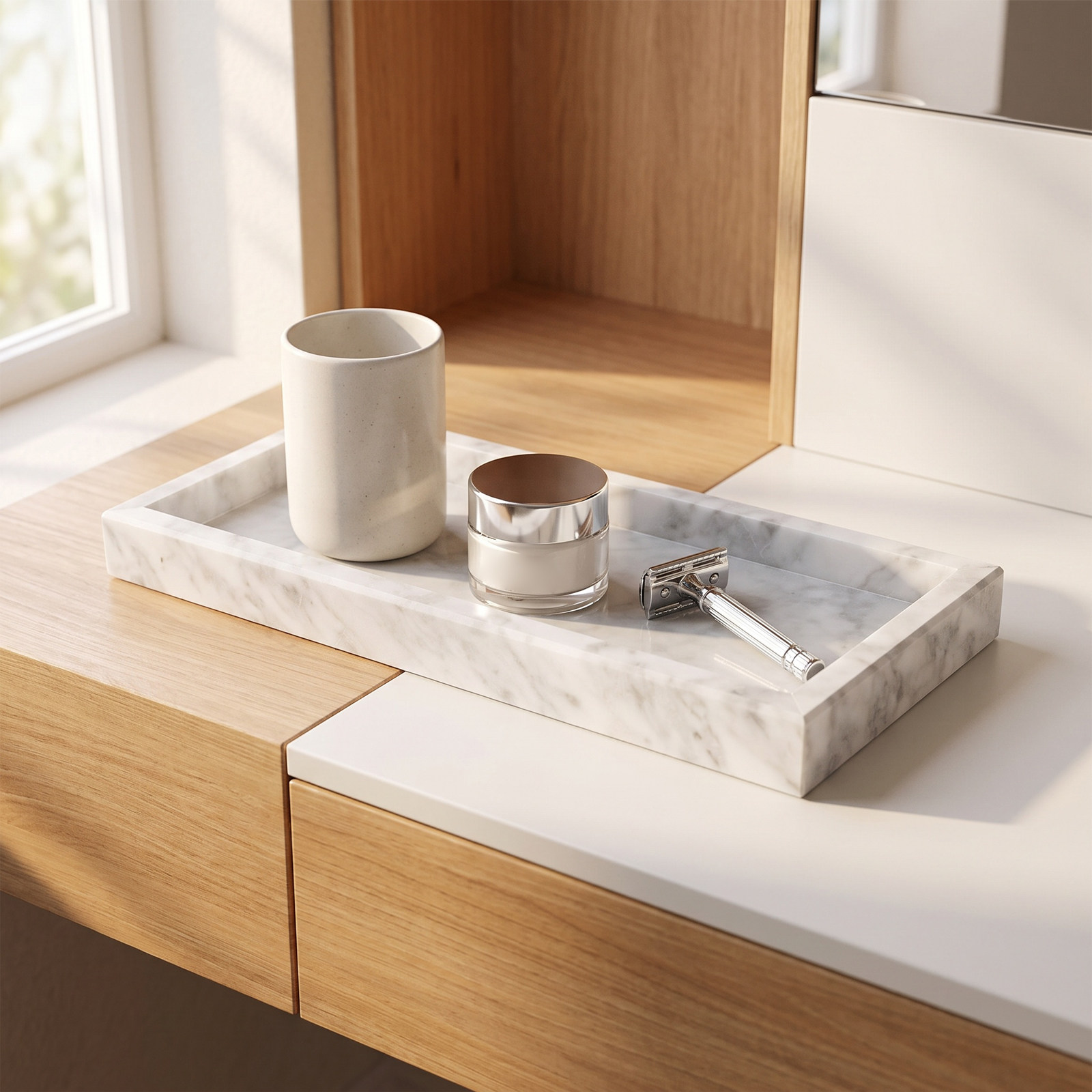 大理石のトレー、長方形。洗面台、キッチン、デスクトップに。1 - Vanity Home Decor のレビューと価格