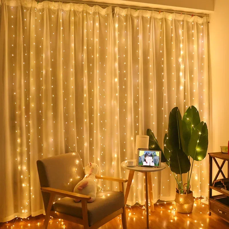3/4/6m カーテンLEDストリングライトガーランド US - Fairy Lights Bedroom のレビューと価格