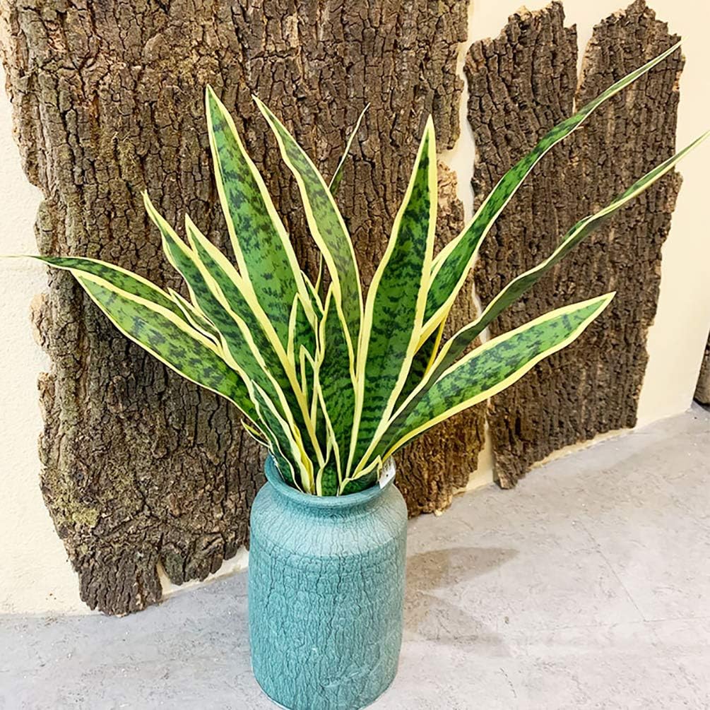 人工スネークフェイサビリア植物、屋内屋外ホームガーデンオフィ - Home Decor Store のレビューと価格