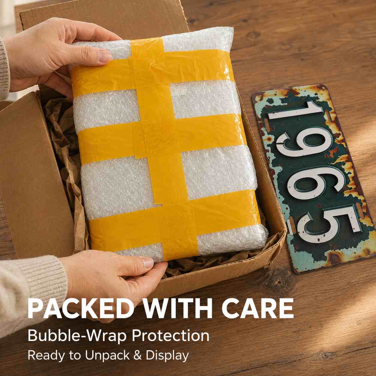 アルミニウム製のヴィンテージ風アブダビナンバープレート。ブル - Home Decor Uae のレビューと価格