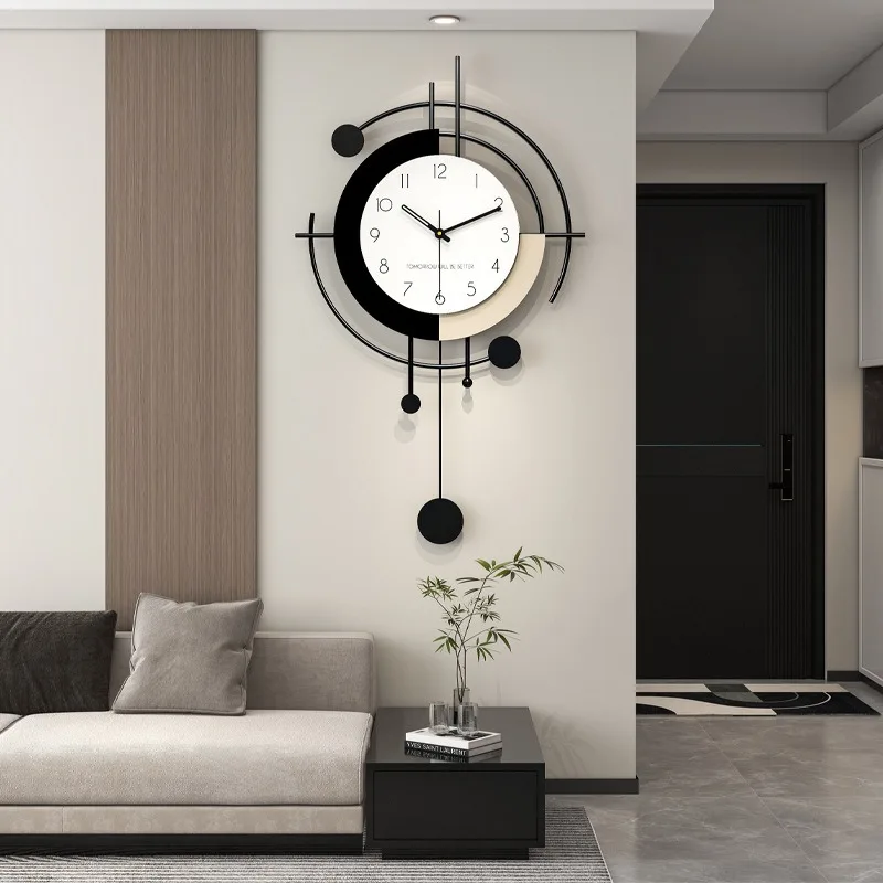 モダンなシンプルな壁掛け時計リビングルームサイレント高級クリ - Home Decor Living Room Ideas のレビューと価格