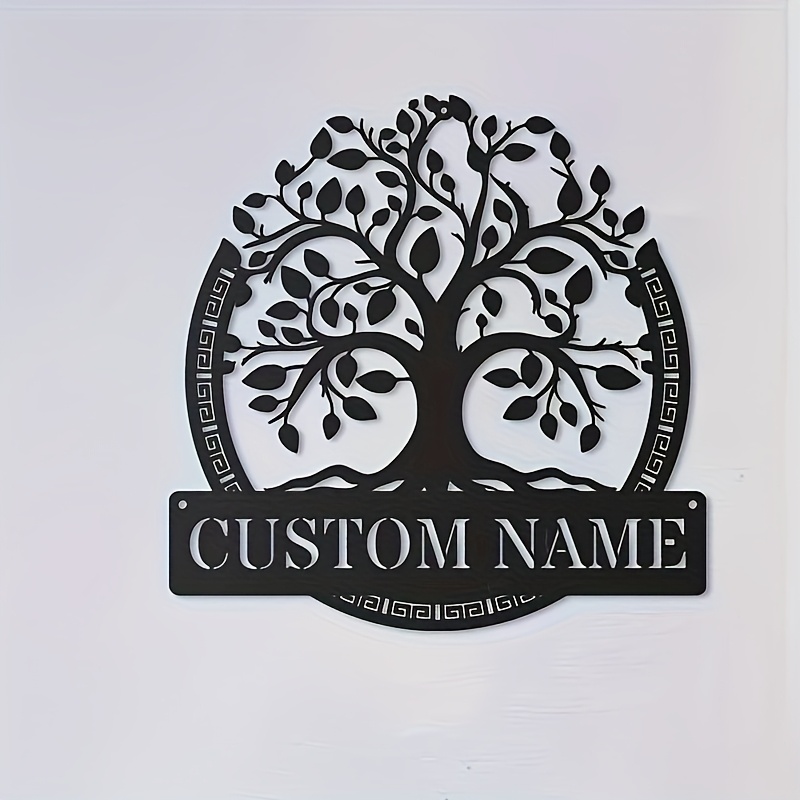 生命の樹のカスタムメタルウォールアート。 パーソナライズされ - Home Decor Names のレビューと価格