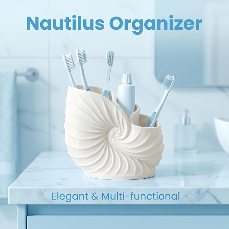 多機能バスルームカウンターオーガナイザー、白い歯ブラシホルダ - Vanity Home Decor のレビューと価格