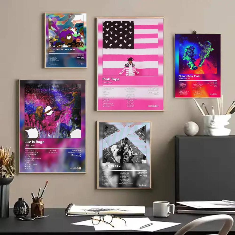 Lil U-Uzi V-Vert アルバムポスター HD ウ - Home Decor Living Room Ideas のレビューと価格