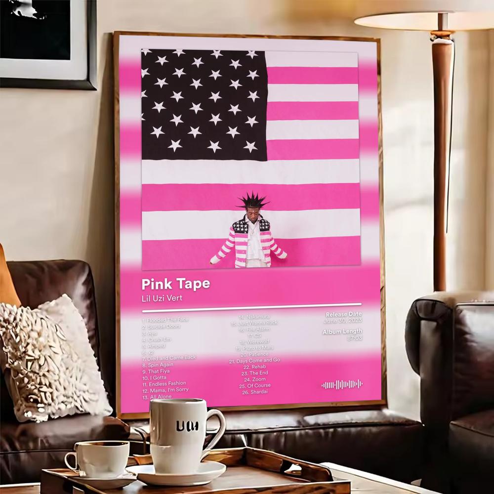 Lil U-Uzi V-Vert アルバムポスター HD ウ - Home Decor Living Room Ideas のレビューと価格