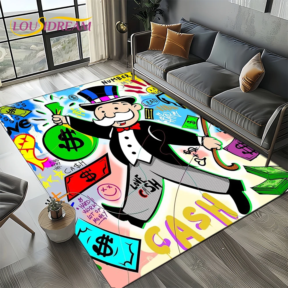 3Dリッチマンゲームモノポリーダラーカートゥーンカーペットラ - Home Decor Online Free のレビューと価格