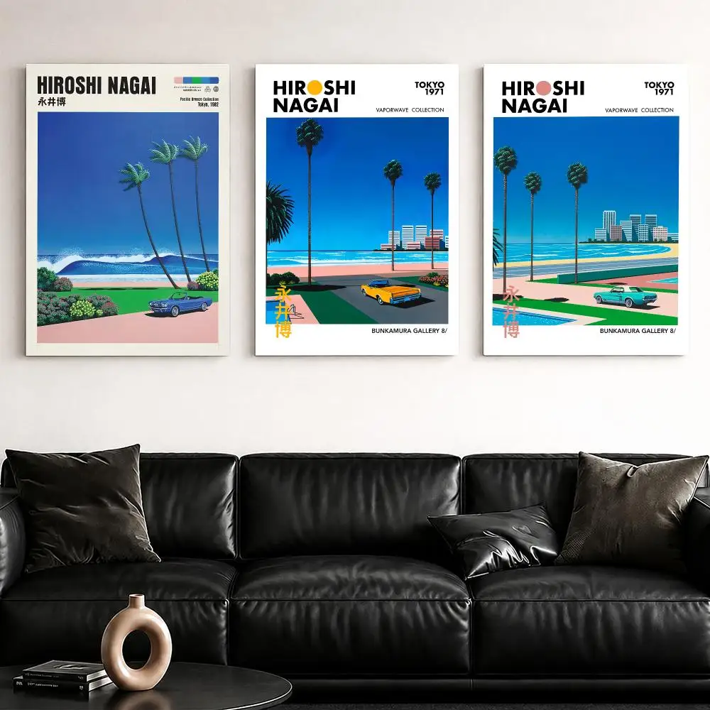 H-Hiroshi Nagai 海岸都市の風景 フレーム付き - Abstract Oil Painting のレビューと価格