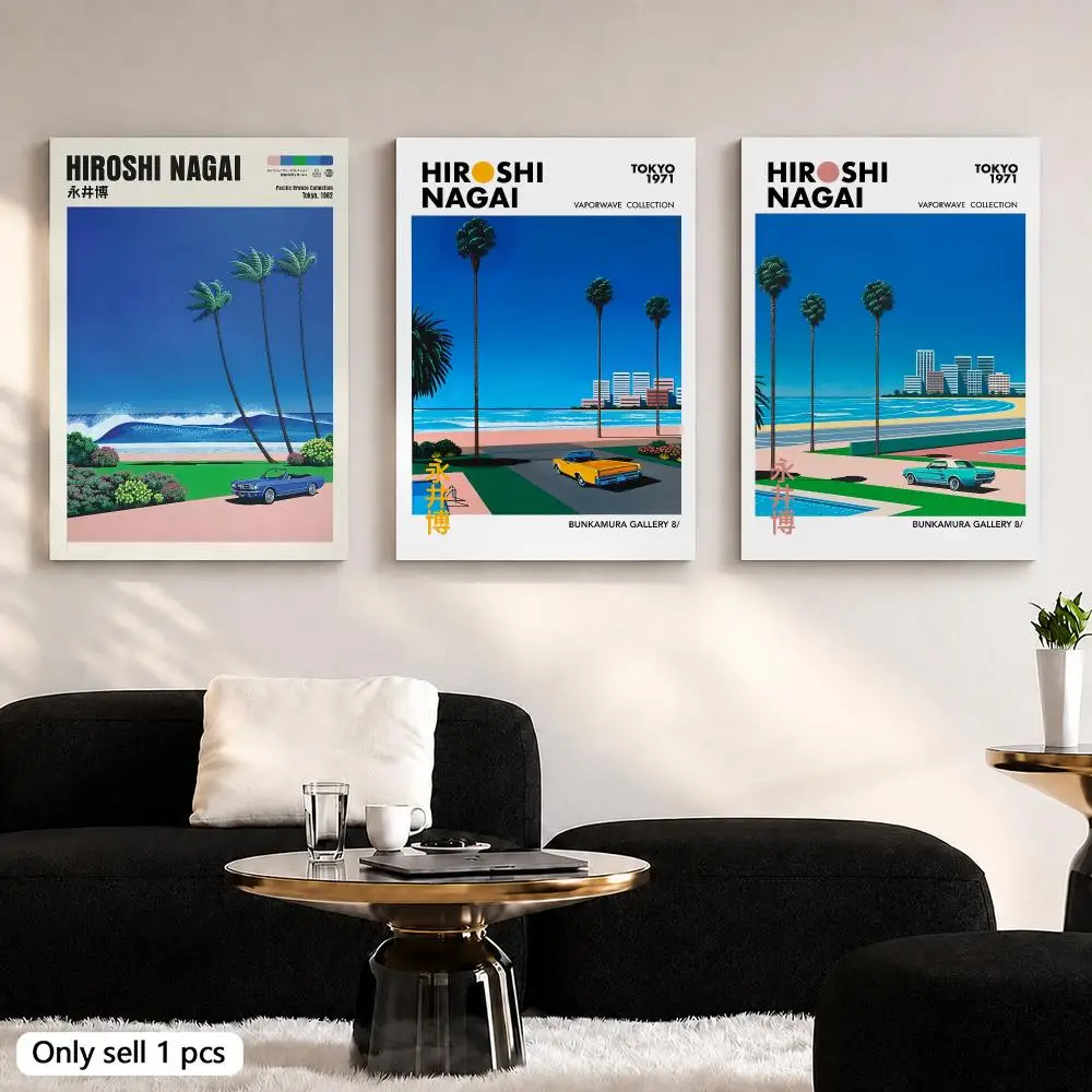 H-Hiroshi Nagai 海岸都市の風景 フレーム付き - Abstract Oil Painting のレビューと価格