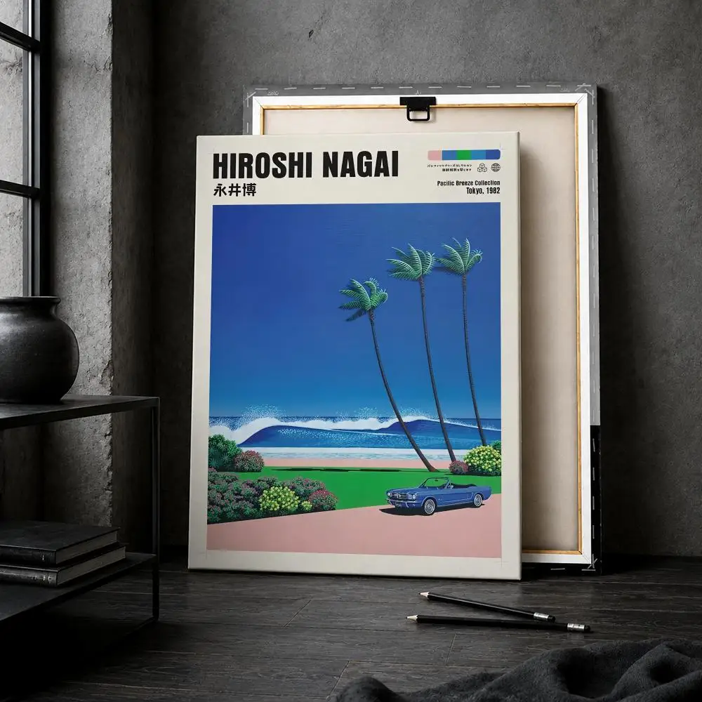 H-Hiroshi Nagai 海岸都市の風景 フレーム付き - Abstract Oil Painting のレビューと価格