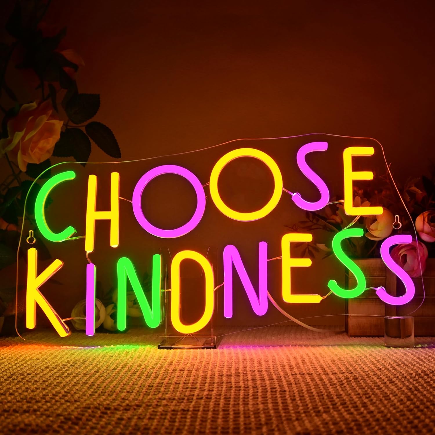Choose Kindness ネオンサイン カラフルLED - Home Decor Quotes Ideas のレビューと価格