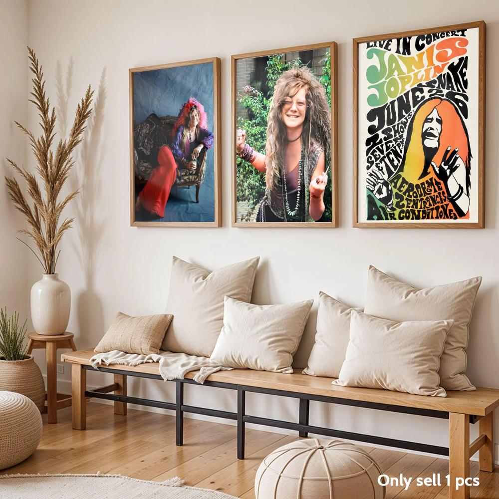 アメリカの歌手J-ジャニス・ジョプリンのポスター、モダンな自 - Home Decor Living Room Ideas のレビューと価格