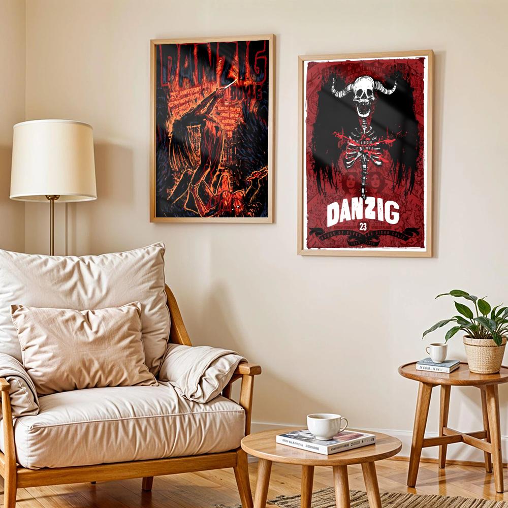 ヘビーメタルバンド D-Danzig ポスター モダンな自己 - Home Decor Living Room Ideas のレビューと価格