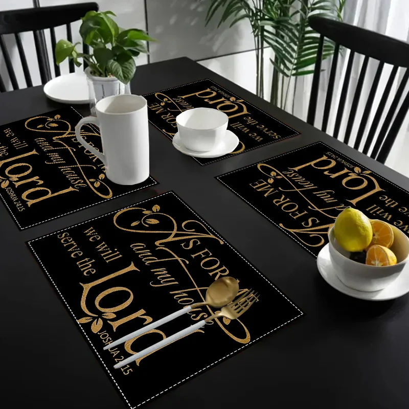 インスピレーションを与えるリネンプレースマット 4 枚 -  - Home Decor Quotes Ideas のレビューと価格
