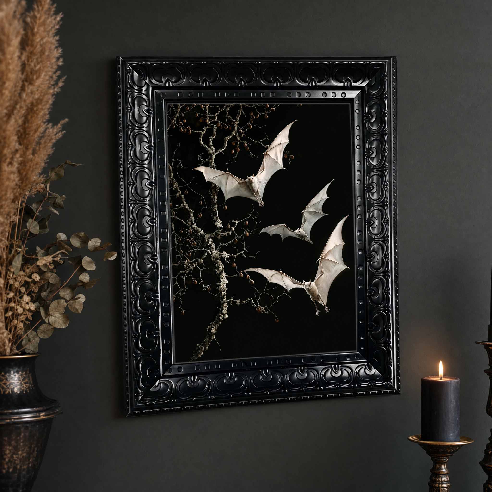ハロウィンウォールアート ゴシックダークアカデミア バット装 - Abstract Oil Painting のレビューと価格