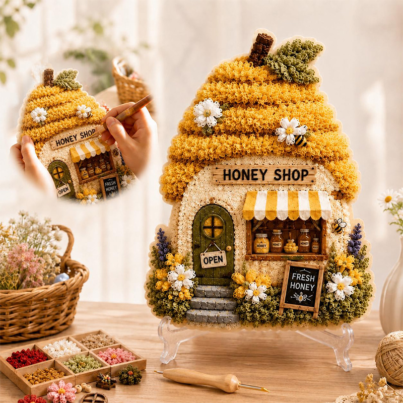 3Dマッシュルームハウス ポケアート DIYキット 布製パン - Home Decor Design のレビューと価格