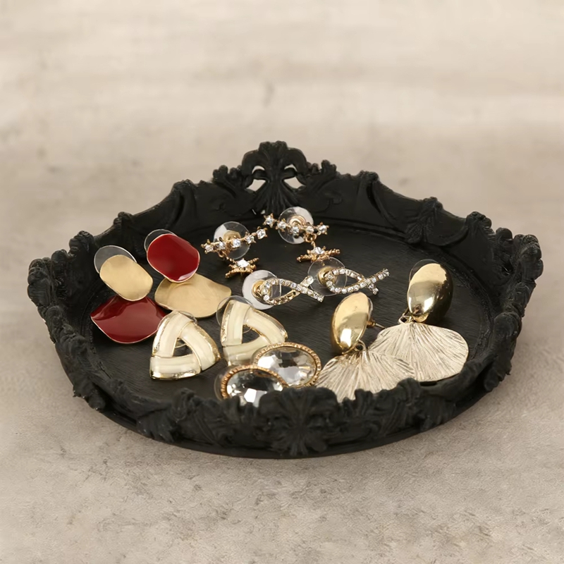 バロックゴシック彫刻ジュエリートレイ、豪華なヴィンテージ装飾 - Vanity Home Decor のレビューと価格