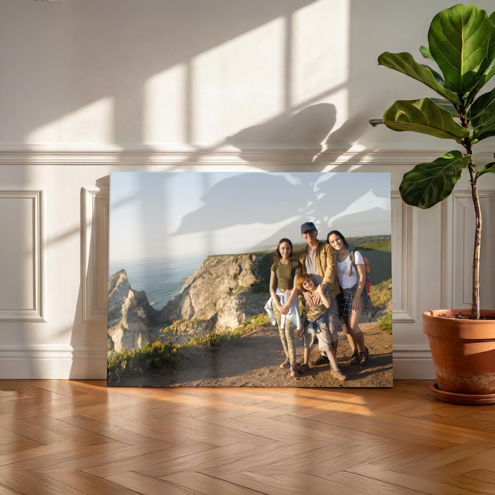 パーソナライズされた写真キャンバス、カスタムファミリーウォー - Home Decor Canvas のレビューと価格