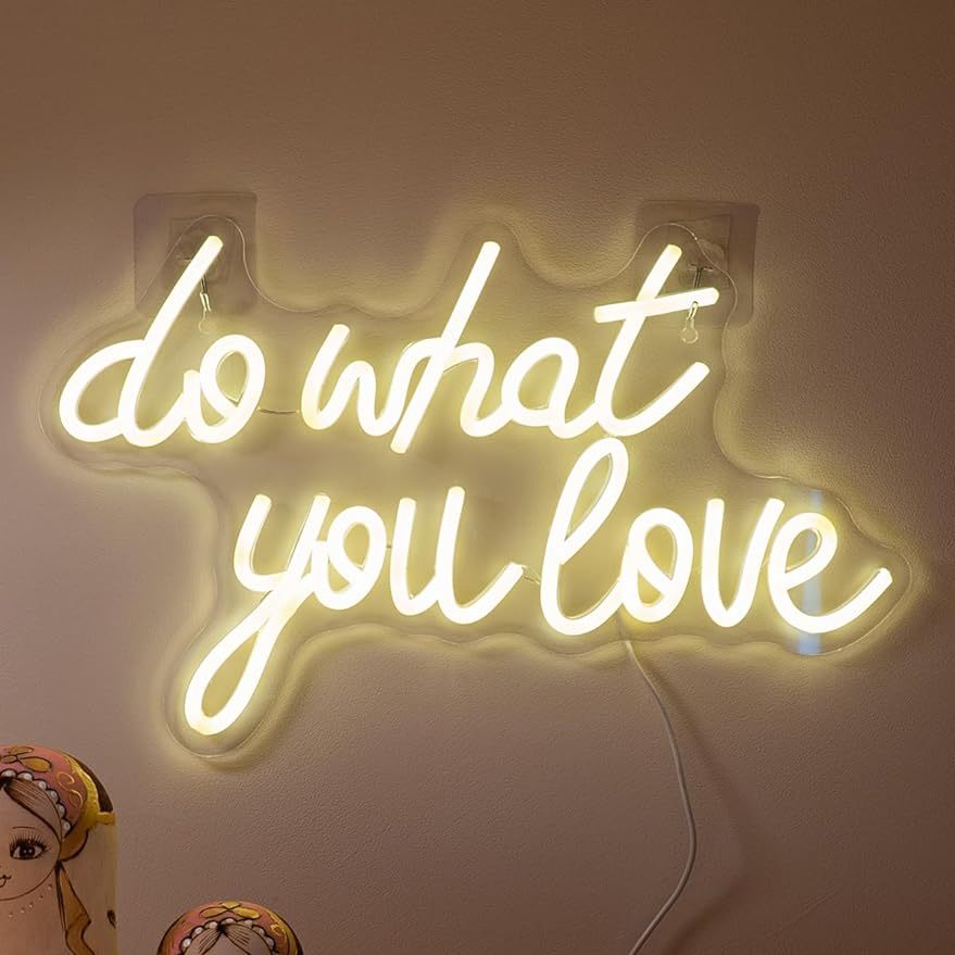 好きなことをしよう ネオンサイン LED ウォームホワイト  - Home Decor Quotes Ideas のレビューと価格
