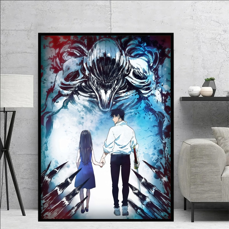 呪術廻戦 呪術廻戦 極悪少年ユタ・オコツ＆伏黒恵 キャンバス - Home Decor Canvas のレビューと価格